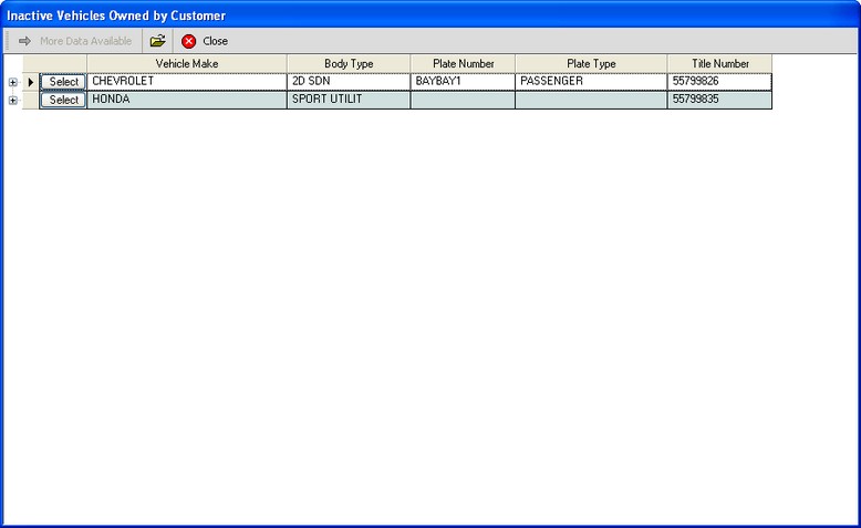 InactiveVehiclesOwnedbyCustomer