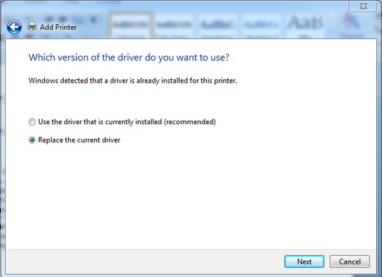 SelectDriverVersion