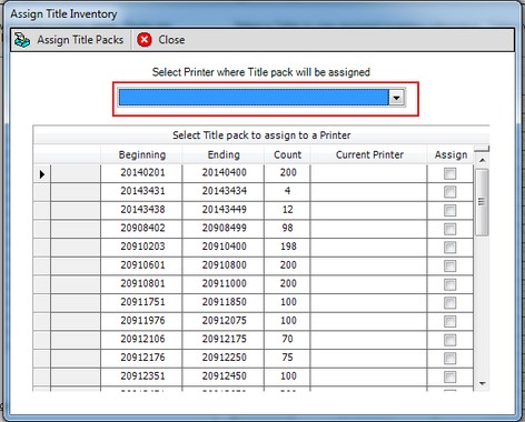 Assign Inventory
